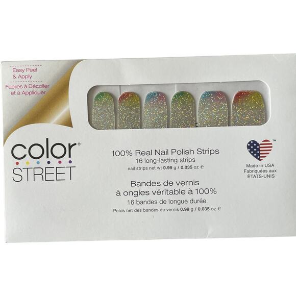 Color Street Other - Color Street Throwing Shade Nail Polish Strips Rainbow Ombre Glitter FDG360